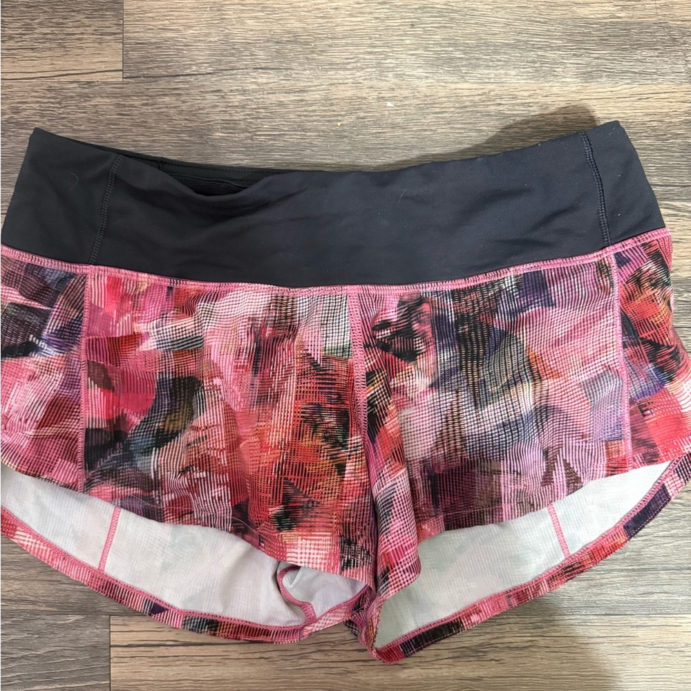 Lululemon Athletica Black and Pink Athletic Shorts